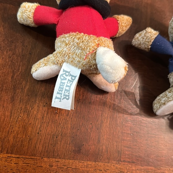 Peter Rabbit & Flopsy Bunnie Movie Plush 5" Pull My Tail Vibrates Moves Dan Dee - Picture 3 of 4
